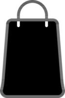 Shopping Bag Icon in Black Color. vector