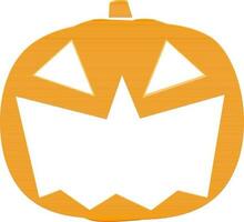 Halloween character of a orange color pumpkin. vector