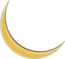 Isolated view of moon in yellow color. vector