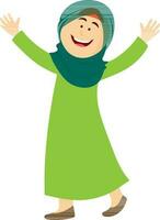 Character of a muslim woman. vector