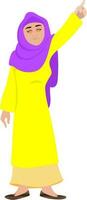 Character of a muslim woman. vector