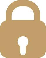 Isolated icon of a lock in brown color. vector