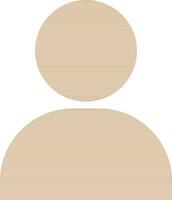 Flat vector icon of user isolated on white background.
