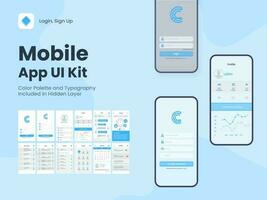 Wireframe UI, UX and GUI Layout with Different Login Screens including Create Account, Sign In, Sign Up, Chatting, Contact, Setting for Mobile Apps or Responsive Website. vector