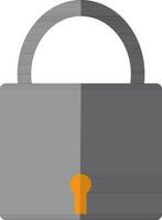 Illustration of lock icon for multimedia concept with half shadow. vector