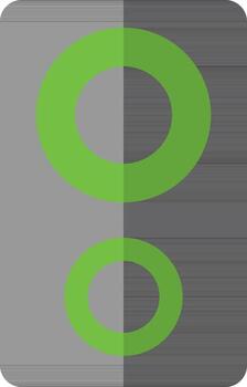 Speaker icon in color and half shadow for multimedia concept. vector