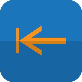 Music player button in arrow with half shadow. vector