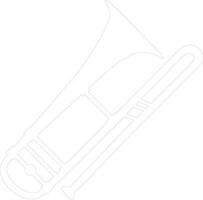 Trumpet in red and white color. vector