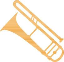 Trumpet music instrument. vector