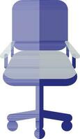 Illustration of rolling chair icon for sitting with half shadow. vector