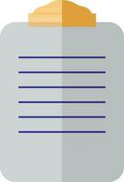 Half shadow of clipboard icon with paper for office concept. vector
