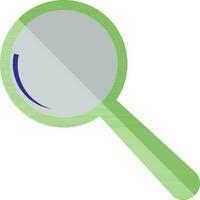 Half shadow style of frame for magnifying glass in icon. vector