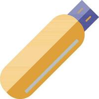 Pen drive icon with half shadow for secure document. vector