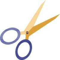 Half shadow of scissor icon for cutting concept. vector