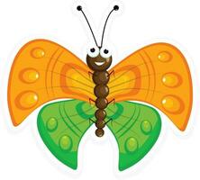 Beautiful creative flying butterfly in national tricolor. vector