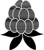 Cloudberry Icon In black and white Color. vector