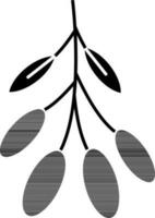 Goji Berry Icon In black and white Color. vector