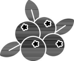 Cranberry Icon In black and white Color. vector