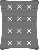 Biscuit Icon In Black And White Color. vector