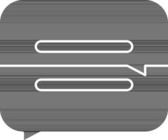 Glyph Chat Box Icon In Flat Style. vector