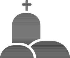 Calvary Golgotha Icon In Glyph Style. vector