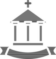 Archaeological Or Church Icon in Glyph Style. vector