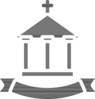 Archaeological Or Church Icon in Glyph Style. vector