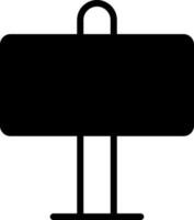 Signboard Icon or Symbol in black and white Color. vector