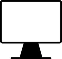 Computer Icon or Symbol in Black and White Color. vector