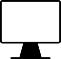 Computer Icon or Symbol in Black and White Color. vector