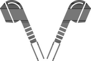 auriculares o auricular icono en plano estilo. vector