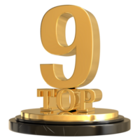 top 9 3d goud png