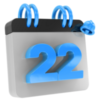 calendario 3d rendere png