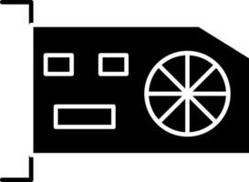 GPU Graphics Processing Unit Icon in black and white Color. vector