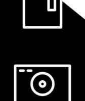 flexible disco icono o símbolo en negro y blanco color. vector