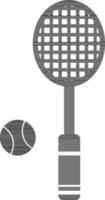 Tennis Racquet with Ball or Sport icon. vector