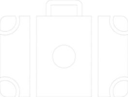 Briefcase icon isolated in line art. vector