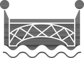 glifo puente icono en blanco antecedentes. vector