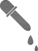 Pipette or Dropper Icon in Black Color. vector