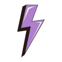 Lightning bolt. Thunderbolt icon. Linear color vector illustration.