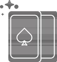 Magic Card Icon In Black And White Color. vector