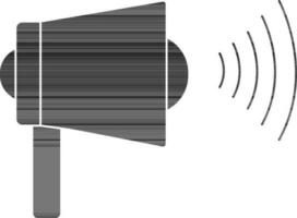 Loudspeaker Icon In Black And White Color. vector