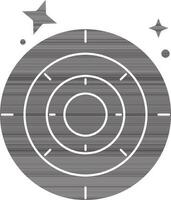 Dartboard Icon In Glyph Style. vector