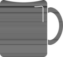 aislado taza icono en negro y blanco color. vector