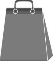 black and white shopping bag. vector