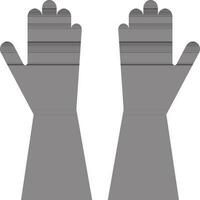 Black gloves in flat style. vector