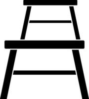 Molger Step Stool Icon In black and white Color. vector