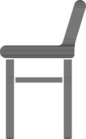 Chair Or Ripley Stool Icon In Black And White Color. vector