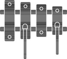 Xylophone Icon in Glyph Style. vector