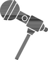 Microphone Icon in Glyph Style. vector